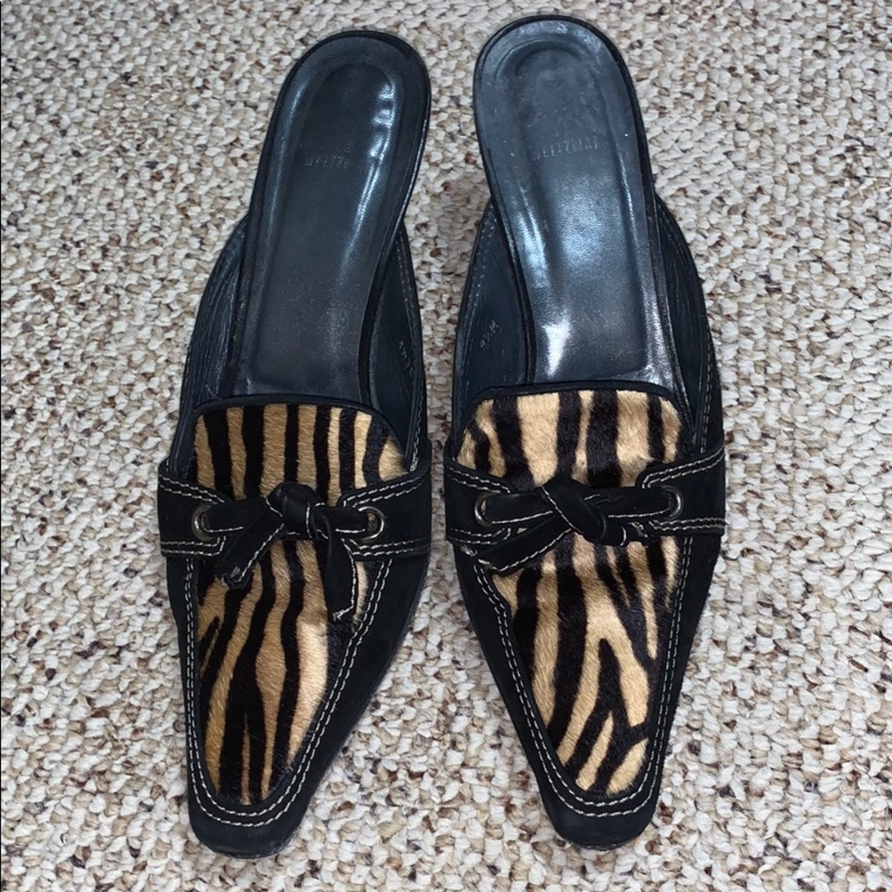 Skin and suede step ins size 9